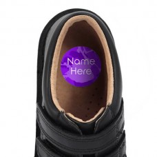 Purple Splatter Shoe Dot Label