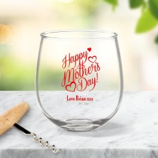 Happy Mother's Day Stemless Wine Glass