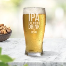 IPA Engraved Standard Beer Glass