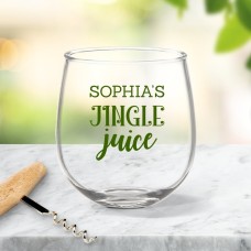 Jingle Juice Stemless Wine Glass