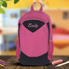 Embroidered Pink Backpack