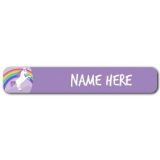 Purple Unicorn Mini Name Label