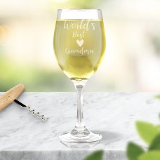 World's Best Engraved Wine Glass