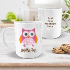 Owl White Plastic Mug