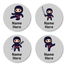Ninja Round Name Label