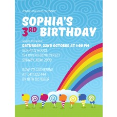 Lollipop Party Invitation