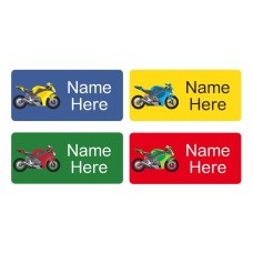 Motorbike Rectangle Name Labels