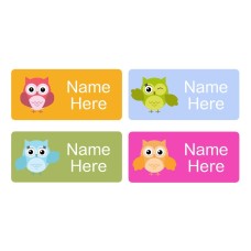 Owls Rectangle Name Labels