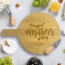 Happy Mother's Day Round Bamboo Paddle Board