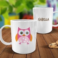 Owl White Plastic Mug