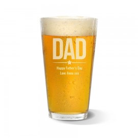 [US-Only] Dad Engraved Standard Beer Glass