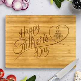 Happy Father's Day Bamboo Cutting Board