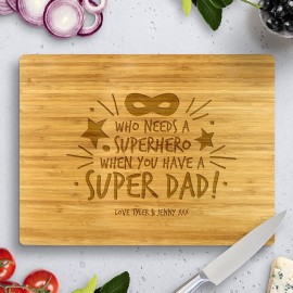Super Dad Bamboo Cutting Board