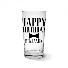 Bow Tie Engraved Pint Glass