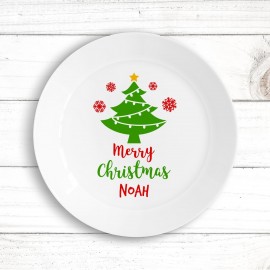 Christmas Tree Kids Plate