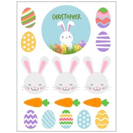 Grass Bunny Easter Sticker Pack
