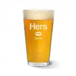[US-Only] Hers Engraved Standard Beer Glass