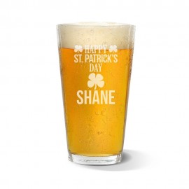 [US-Only] Happy St. Patrick's Day Engraved Standard Beer Glass