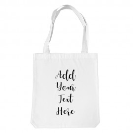 Add Your Own Text White Tote Bag