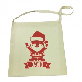 Red Santa Christmas Tote Bag