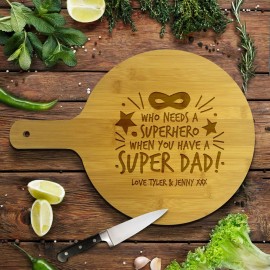 Super Dad Round Bamboo Paddle Board
