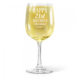 [US-Only] Classic Happy Birthday Engraved Wine Glass