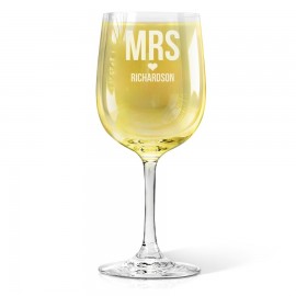 [US-Only] Mrs Love Engraved Wine Glass