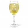 Love You Engraved Wine Glass