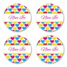 Hearts Round Name Label - FR|CA-FR