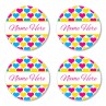 Hearts Round Name Label