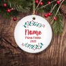 Holly First Christmas Round Porcelain Ornament - IT