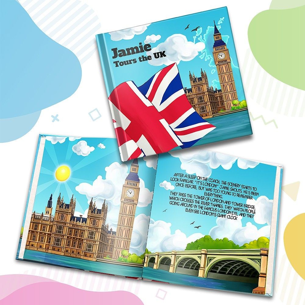 "Tours the UK" Personalised Story Book