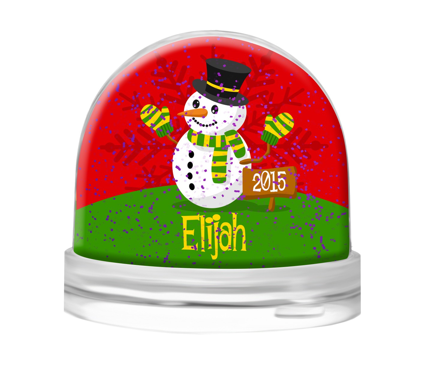 Christmas Glitter Globe with Snowman