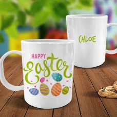 Easter Eggs White Plastic Mug