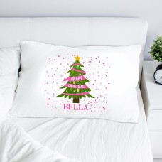 Pink Christmas Pillow Case