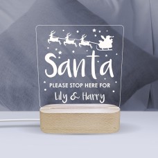 Santa & Reindeer Personalised Night Light