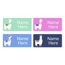 Llama Rectangle Name Labels