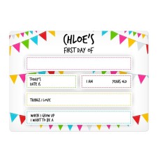 White Bunting First Day Sign