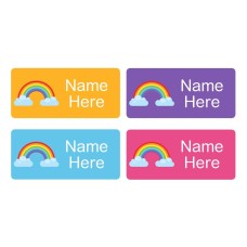 Rainbow Rectangle Name Labels