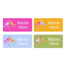 Two Birds Rectangle Name Labels