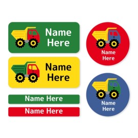 Dump Truck Mixed Name Label Pack