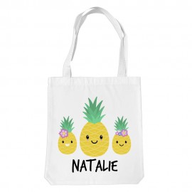 Pineapple White Tote Bag