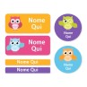Owls Mixed Name Label Pack - IT