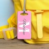 Pink Monogram Bag Tag