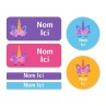 Unicorn Horn Mixed Name Label Pack - FR|CA-FR