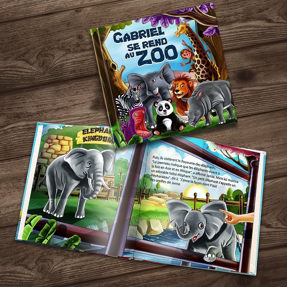 "Se Rendre au Zoo" - Livre d'histoire Personnalisée