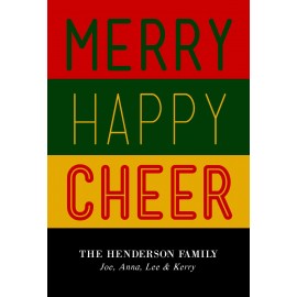 5x7" Merry Happy Cheer