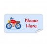 Motorbike Rectangle Name Label