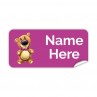 Teddy Rectangle Name Label