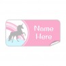 Grey Unicorn Rectangle Name Label